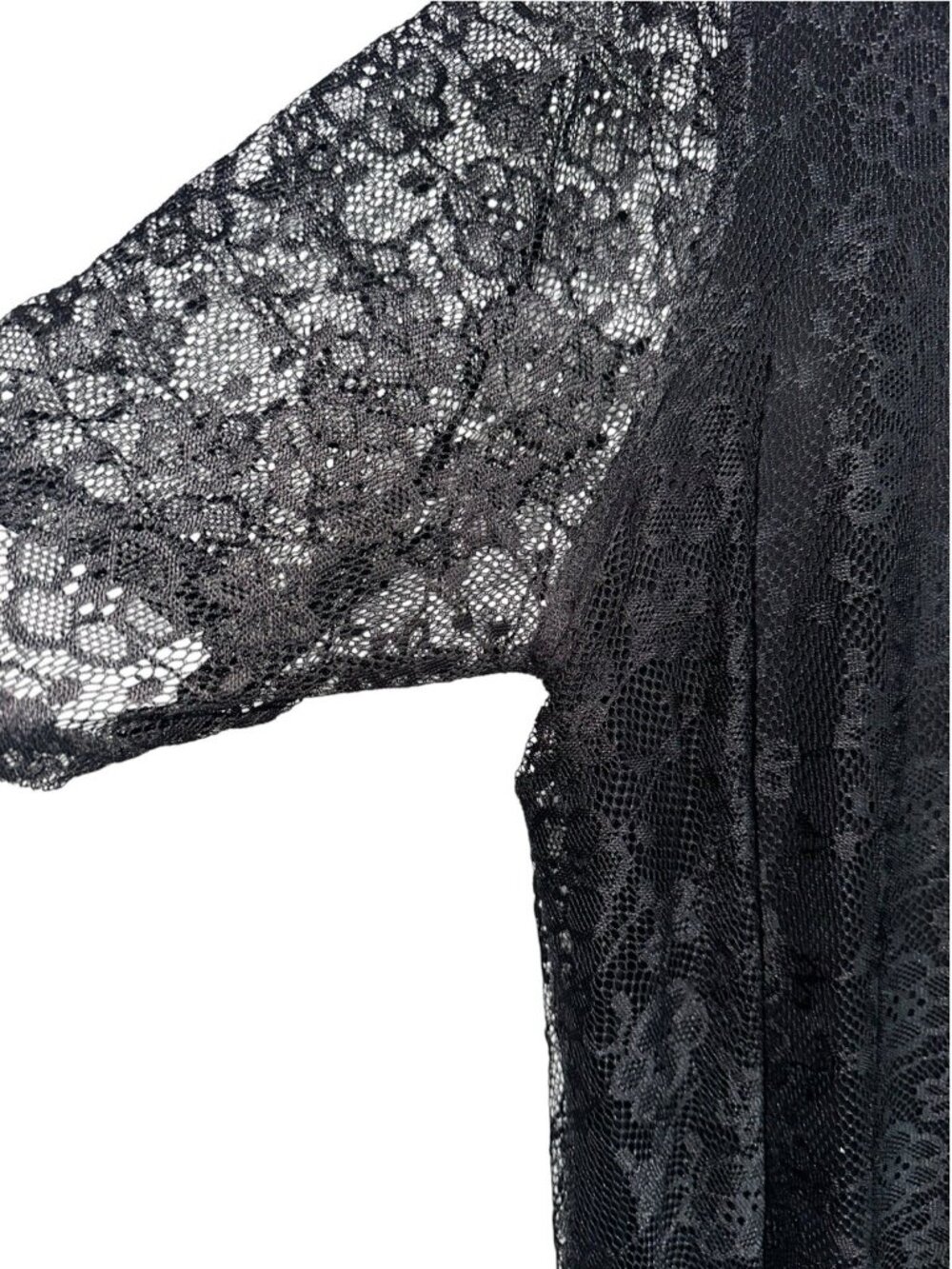 ASOS Women’s Knee Length Black Lace Shift Dress Sz 16 Whimsygoth Witchy Goth - Picture 2 of 7